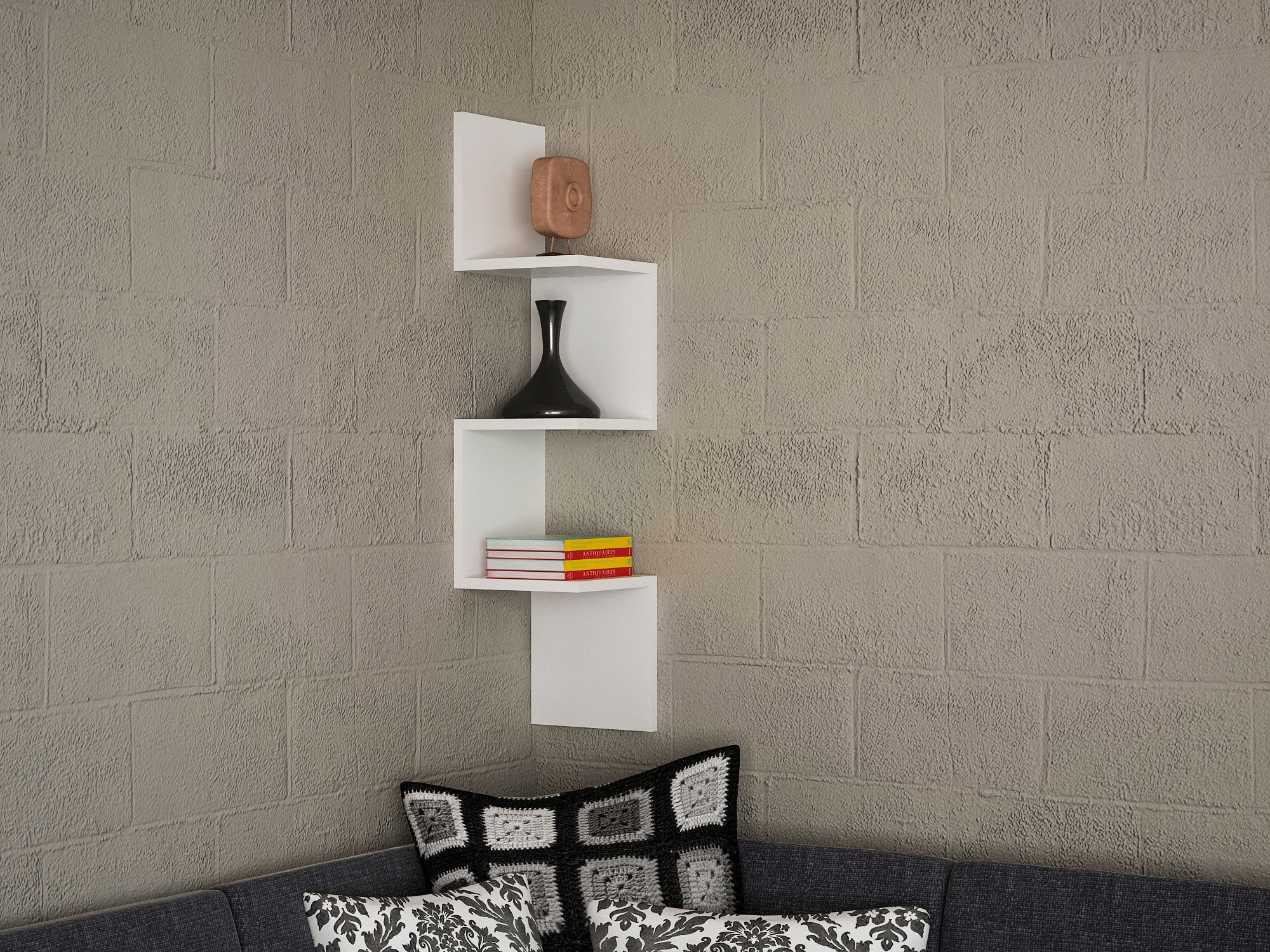 Pakabinama lentyna Corner - White