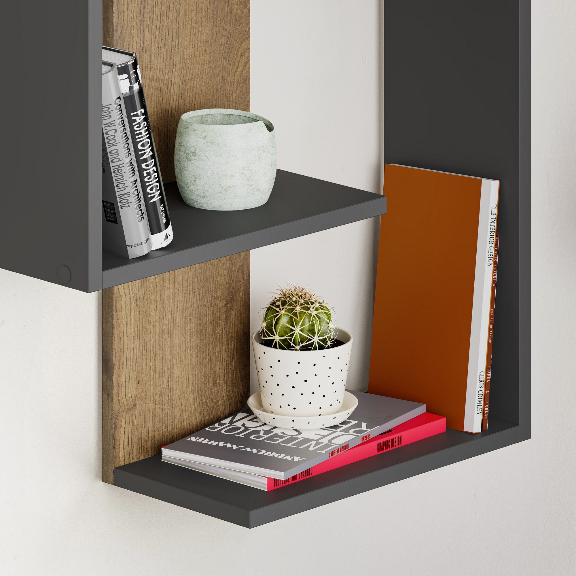 Pakabinama lentyna Paranoid - Anthracite, Dark Oak