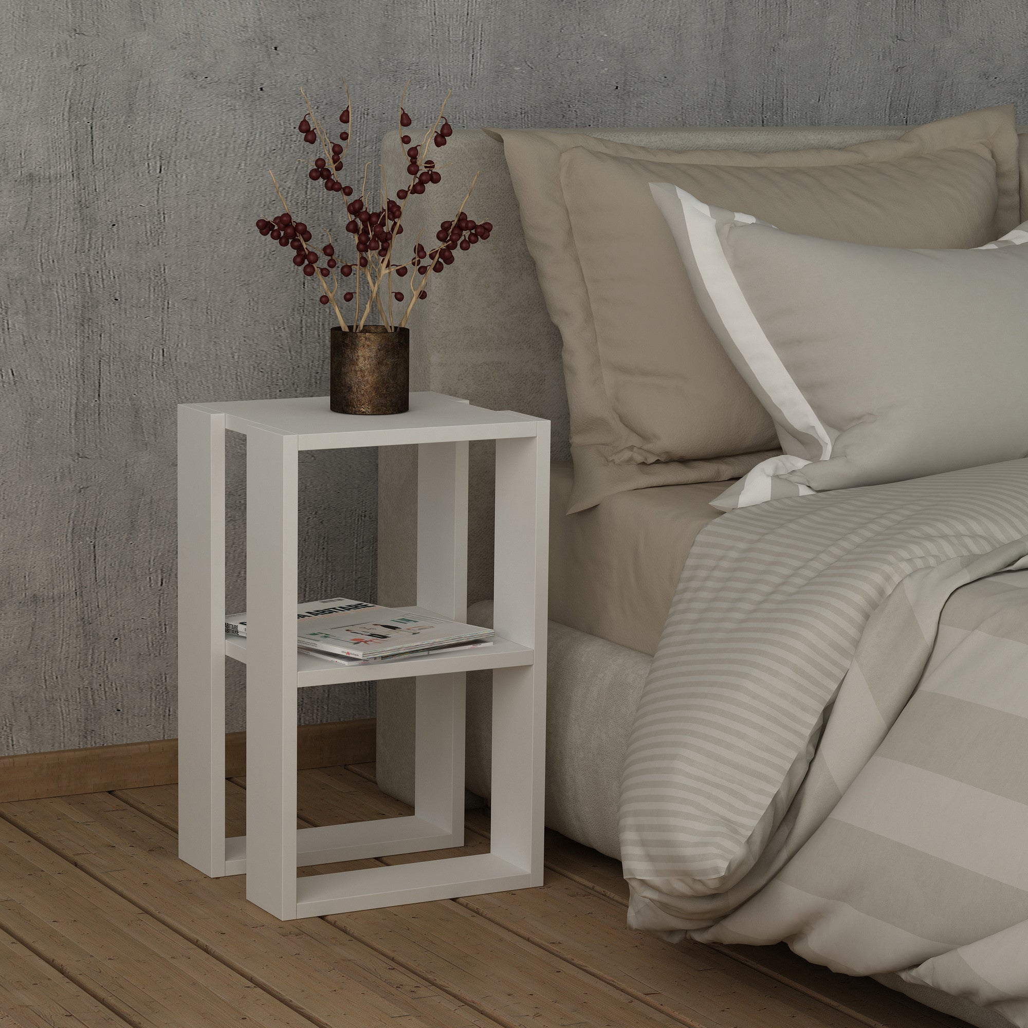 Naktinis staliukas Lonie - White