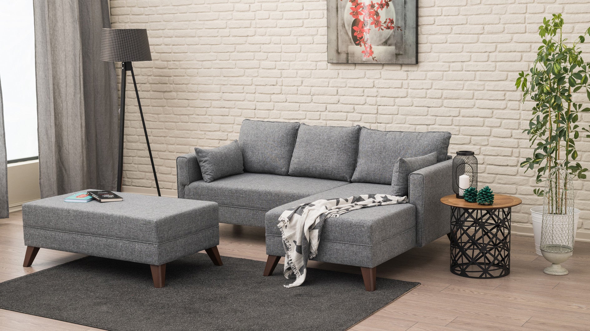 Minkštas kampas su miegojimo funkcija Bella Corner Sofa Right 2